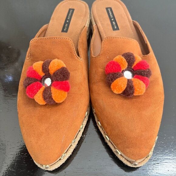 Charles & Keith Suede Espadrille Slides Size 40 - Picture 2 of 10